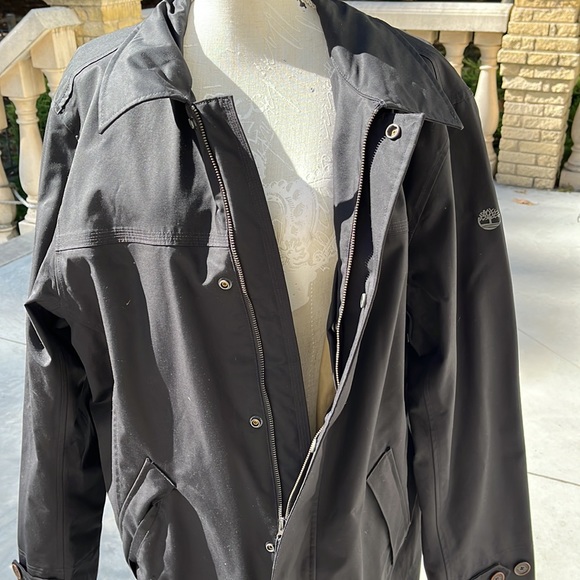 Timberland raincoat cotton thickly lined waterproof vented underarms venting - Picture 4 of 16